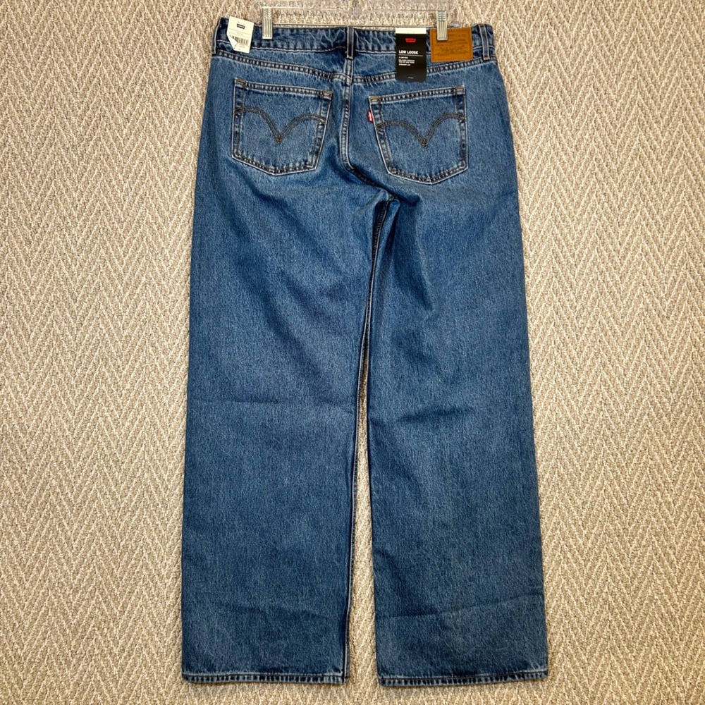 Levis Jeans Womens 32x32 Blue Low Loose Denim Relaxed Straight Leg Low Rise